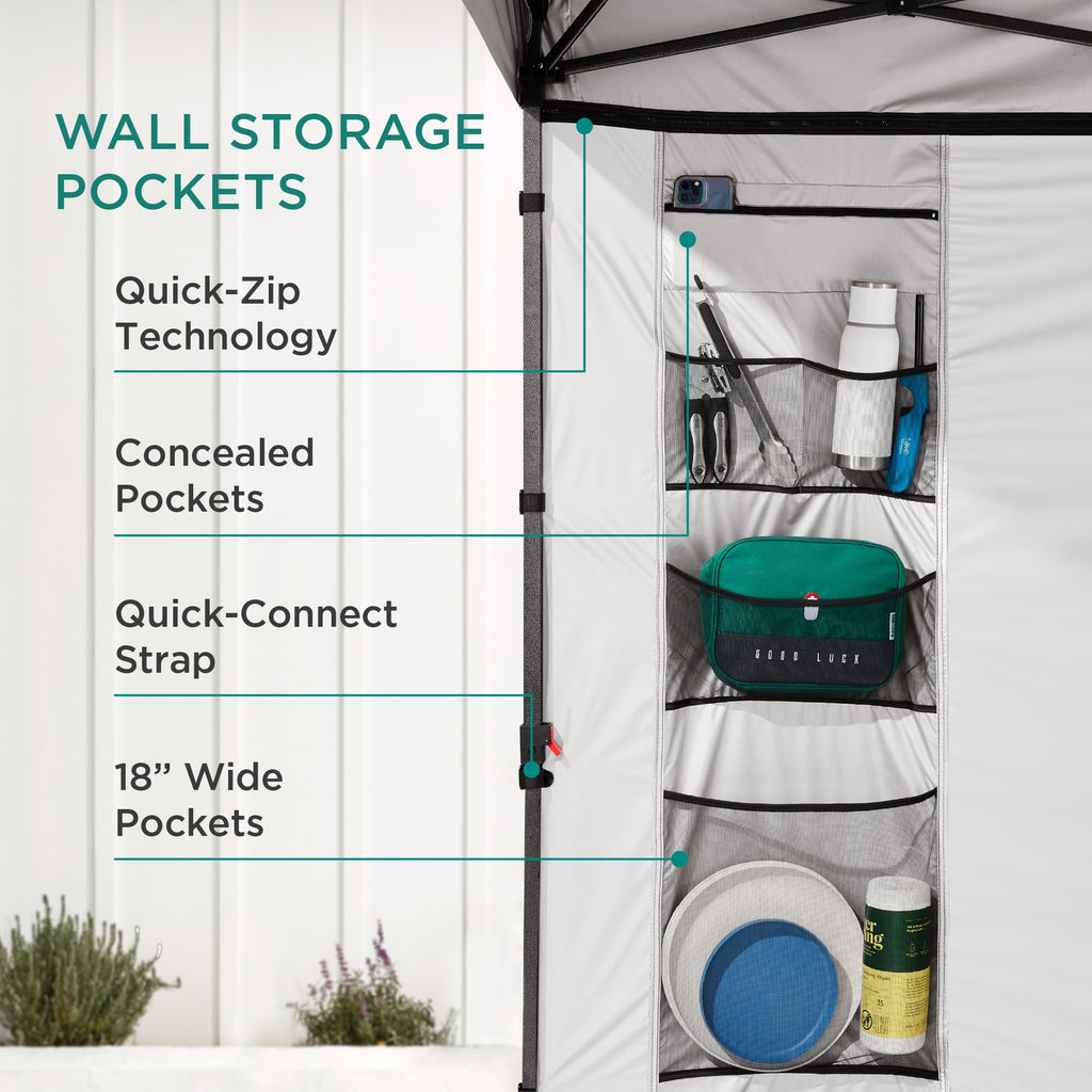10x10 Pop Up Canopy Tent with Sidewall, Sand