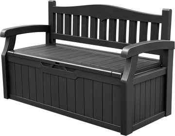 80 Gallon Storage Bench Deck Box Waterproof&Lockable | Outdoor Benches Furniture, Garden Decor and Outdoor Seating