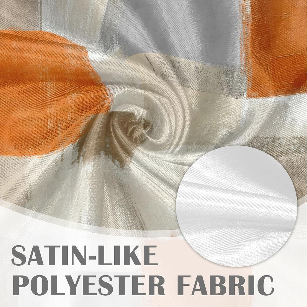 Valances for Windows, 2 Pack, 52x12 Inch, Abstract Orange - Set of 2