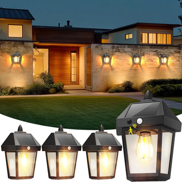 4 Pack Solar Porch Lights Outdoor, Solar Wall Lights Outdoor