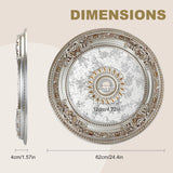 24.4 inch Decorative Ceiling Medallion for light fixtures, Silver and Gold Finish