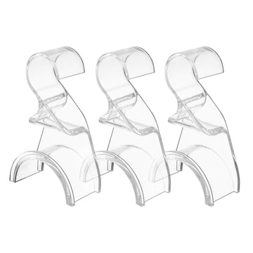Clear Purse Hanger Closet 3 Pack, Acrylic Purse Hooks for Closet