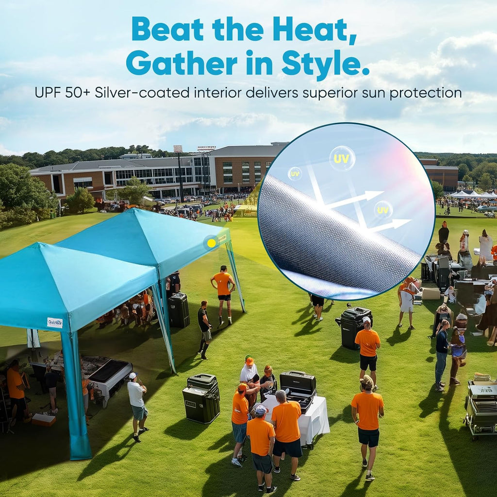 10x10 Pop Up Canopy Tent Lightweight, Portable, and Versatile and Sporting Events with Sun Protection and Easy Setup