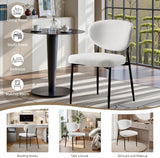 Upholstered Dining Chairs Set of 2 Modern Chenille Dining Room Chairs Wide Cushion with 58D Memory Foam Ergonomic