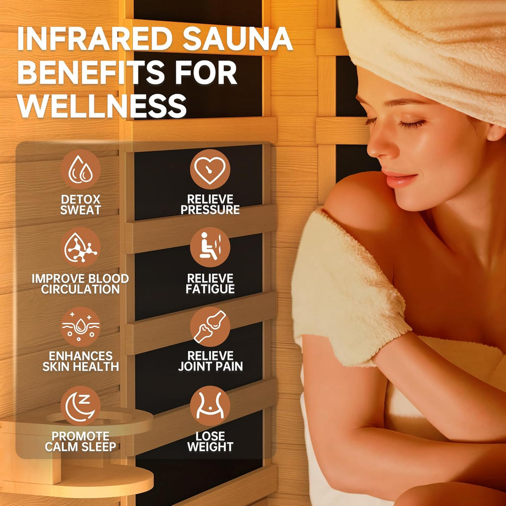 Far Infrared Sauna for Home, Home Indoor Infrared Sauna for 2-Person
