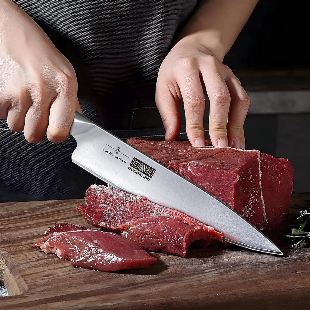 8PCS Kitchen Knife Set, Ultra Sharp Japanese Knife Sets with Block | Japanese High Carbon Super Steel Knife Block
