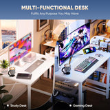 32 Inch Office Small Computer Desk Modern Simple Style Writing Study Work Table Bedroom - Wood White