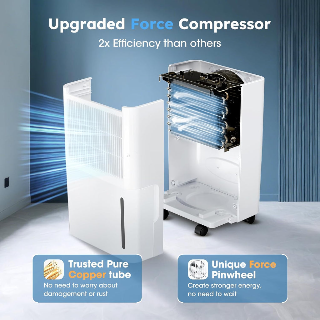 2500 Sq.Ft Dehumidifiers with Drain Hose for Home