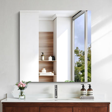 Large Frameless Mirror, 36x36 Inch Square Bathroom Vanity Mirror for Over Sink, Upgraded Shatterproof Unframed Design