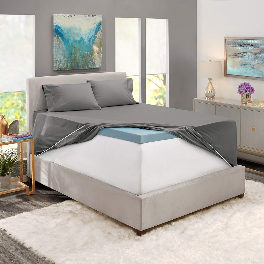 Sheet Set, 4 Piece Extra Deep Pocket (18-24 inches), Microfiber, Cooling, Hotel Luxury, Soft, Breathable