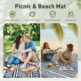 Outdoor Rug 8x10 Waterproof Outdoor Patio Rug Mat Reverisble Plastic Straw Outdoor Rug for RV Campin