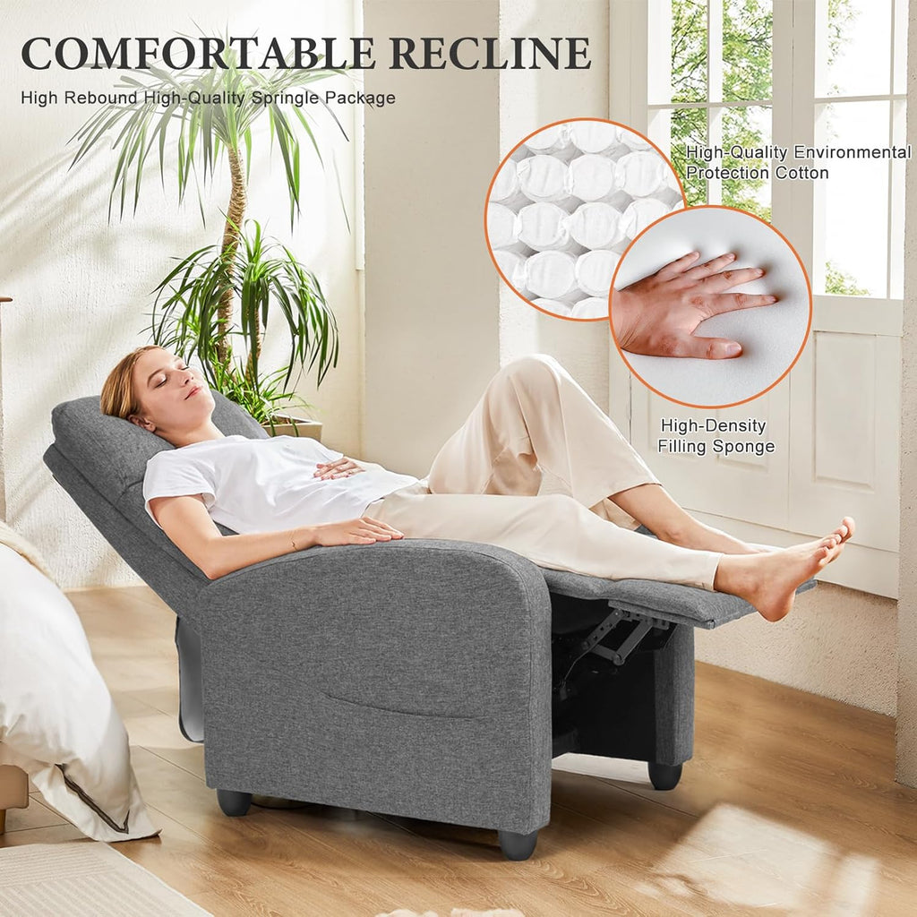 Massage Recliner Chair for Adults, Adjustable Home Theater Seating with Lumbar Support for Living Room