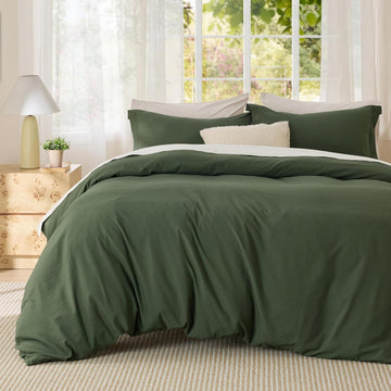 Textured Duvet Cover King - Cotton-Like Polyester Jacquard Duvet Cover Set for All Seasons - 3 Pieces Elevated Dobby - Set of 3