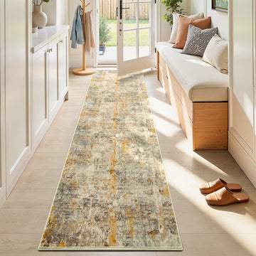 2x8 Beige Rug Runners s Kitchen Runner Rug Non Slip Washable Black Long Runner Rugs with Rubber Backing Soft Abstract