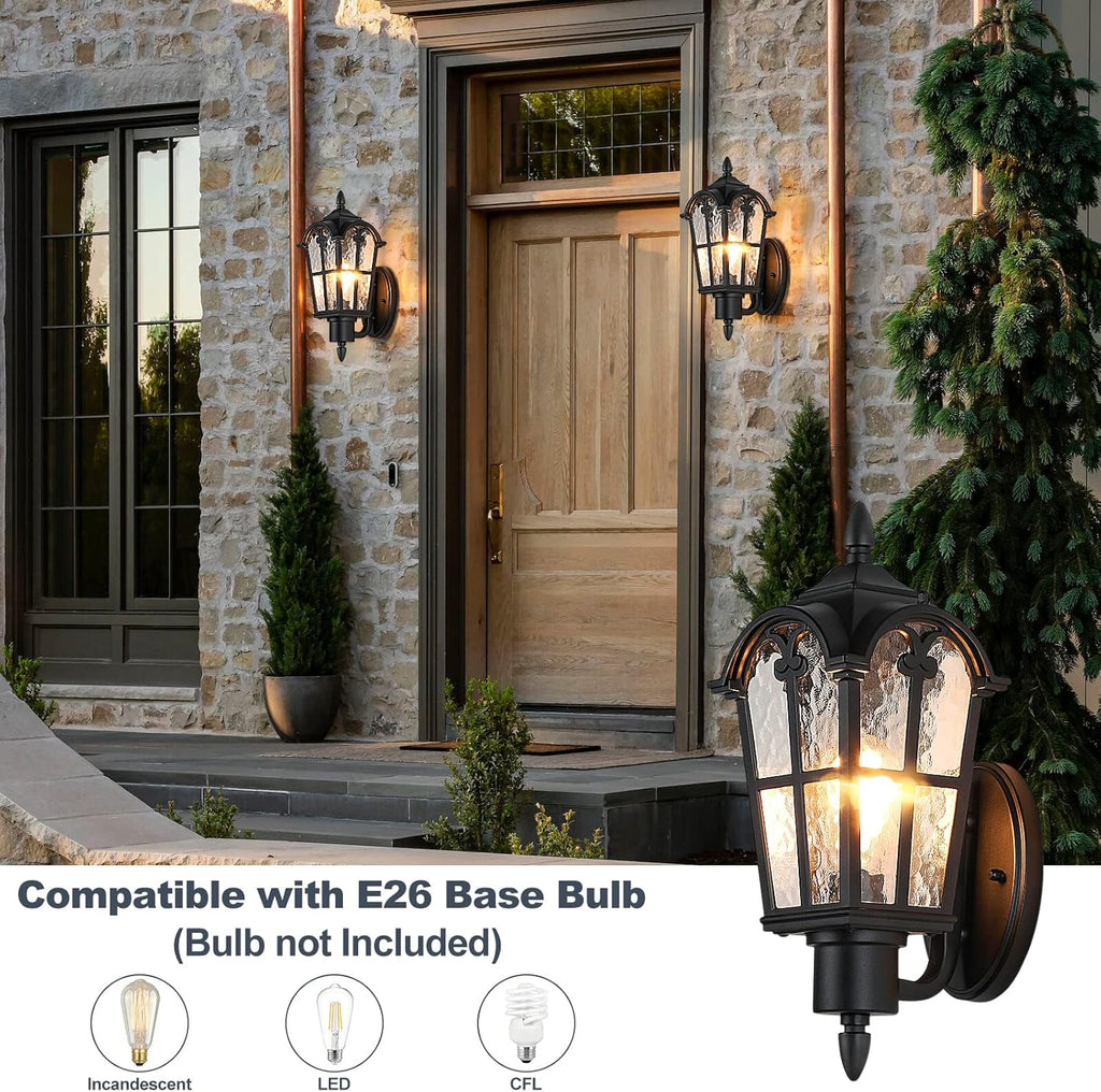 Outdoor Wall Light Fixtures Wall Mounted, Exterior Waterproof Porch Lights Wall Lanterns