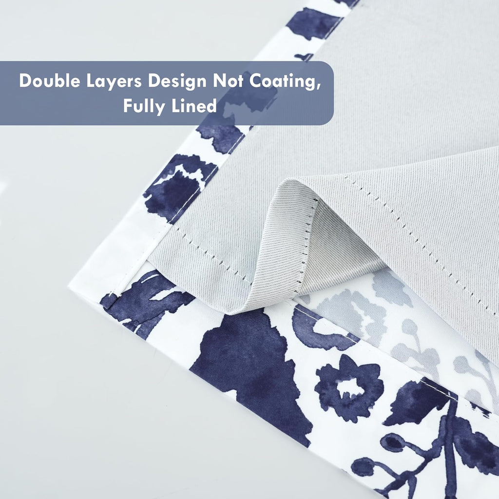 Julia Lined Valance Double Layer Thermal Insulated Room Darkening Blackout Valances 3 Inch Rod Pocket Window Valance