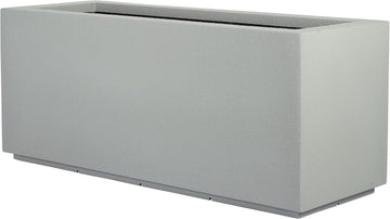 Milan Modern Outdoor/Indoor Rectangular Trough Planter - 46" x 17" x 19" H - Lightweight Weather Resistant Stone-Look