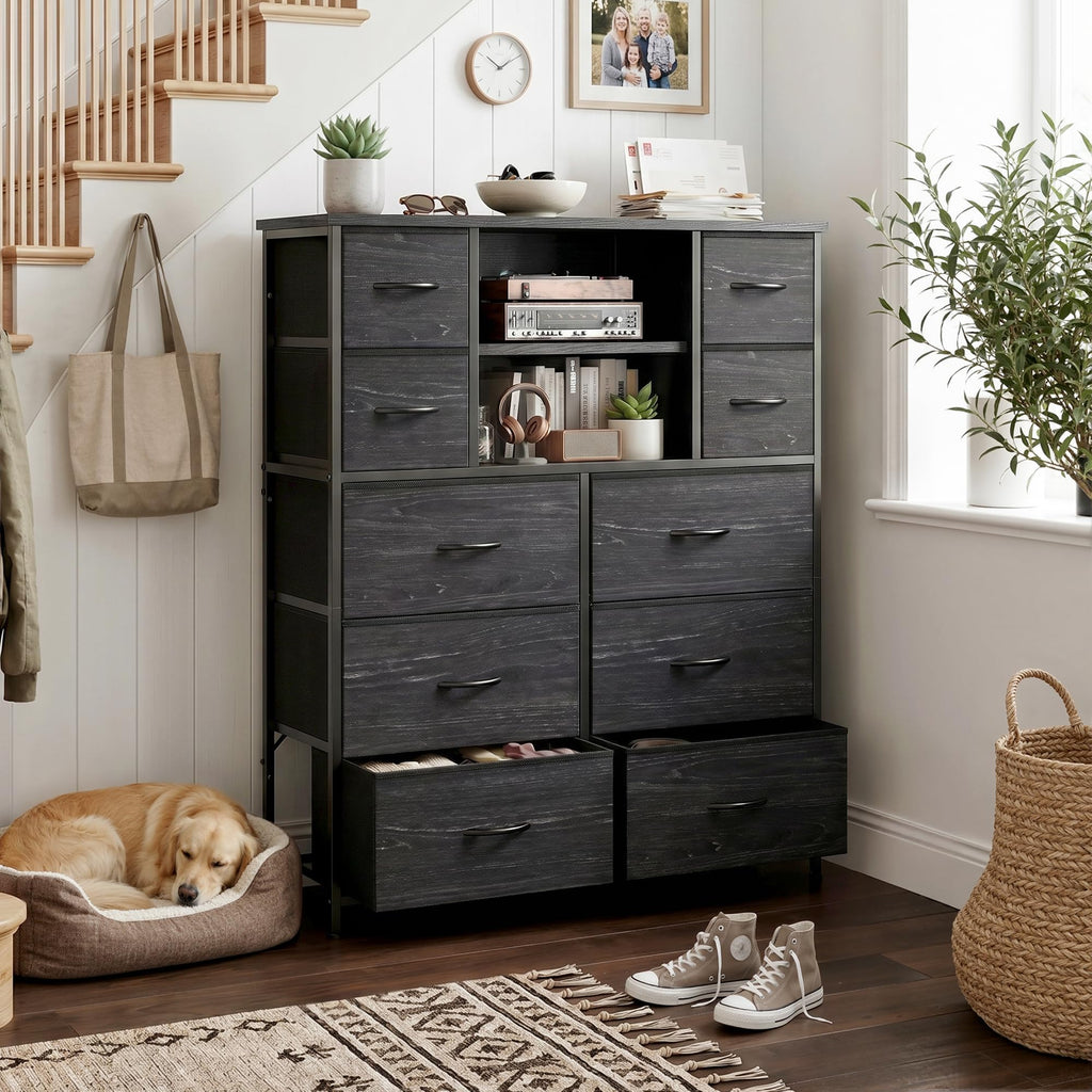 10-Drawer Dresser, 48"H Organizer Storage for clothes