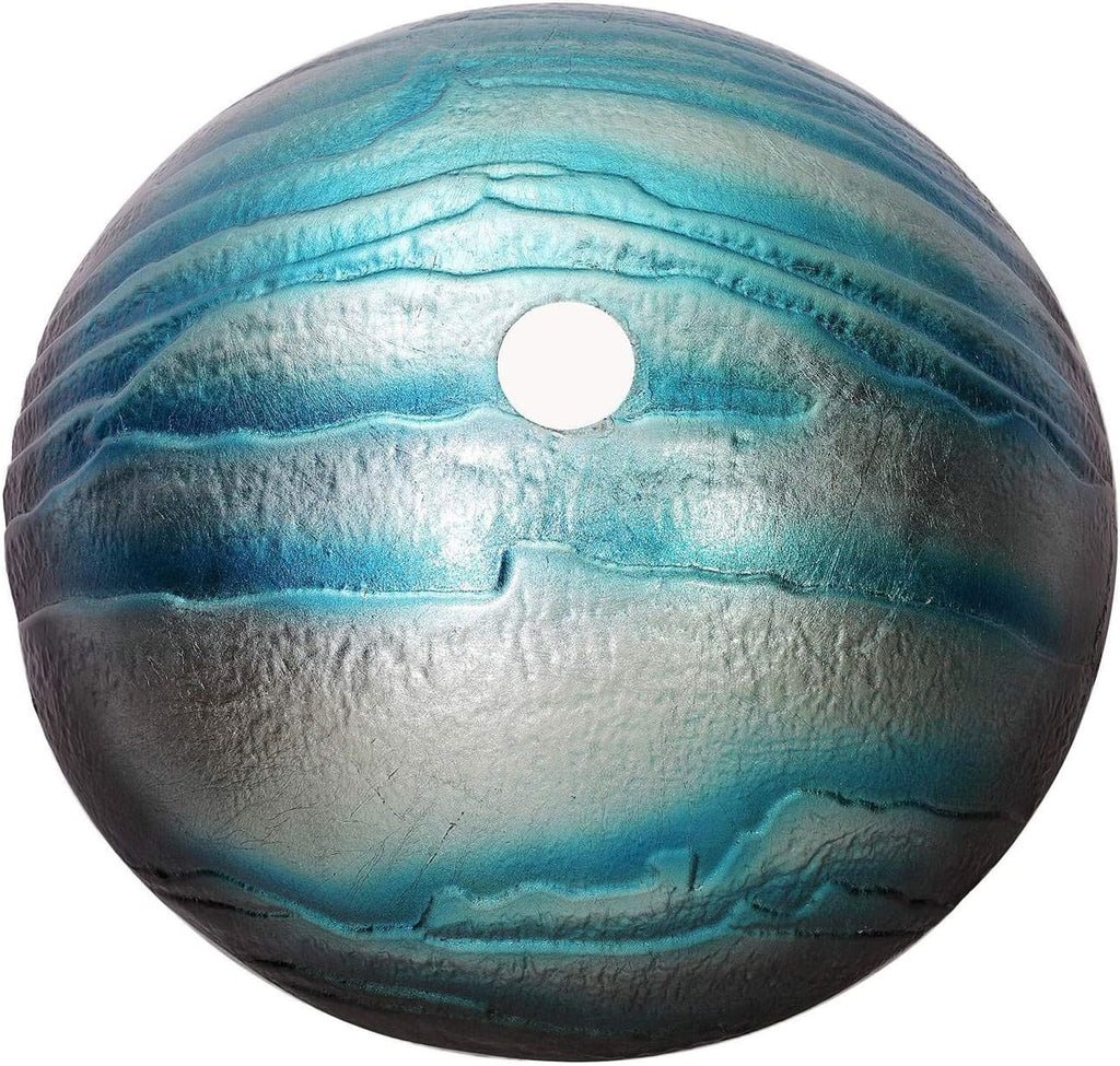 Nature Series Round Blue Glass Vessel Bathroom Sink, 17 inch GV-399-19mm