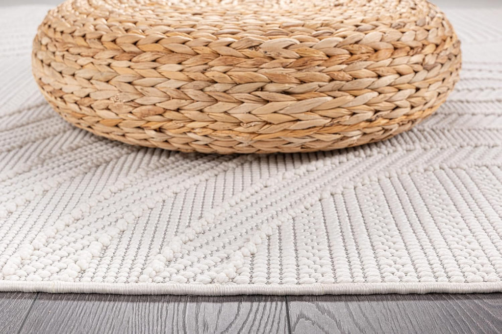 Micro Loop Rug Modern Luxury Geometric Arch Large Area Rugs Soft High and Low Pile Stain Resistant Easy-Cleaning
