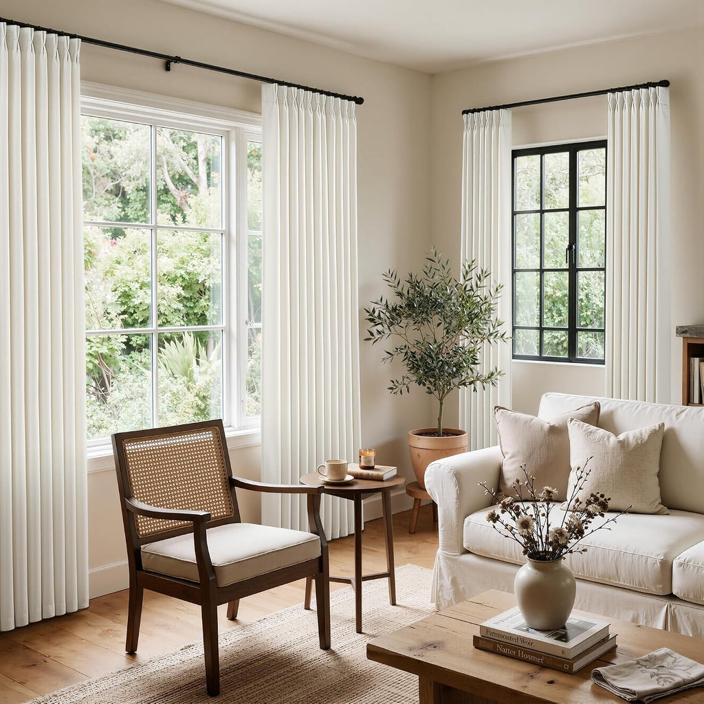 70x102 Inch Extra Wide Curtains 102 Inch Long Natural Linen Privacy