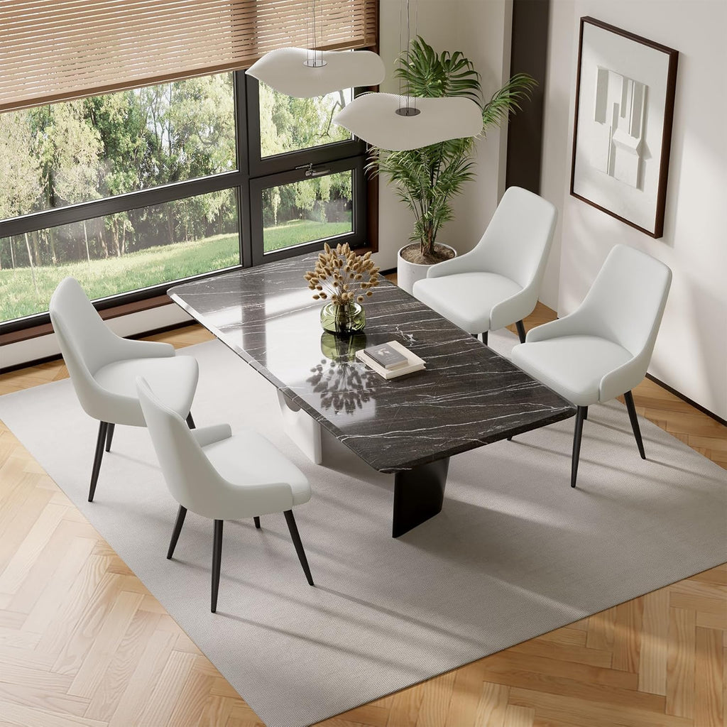 Modern Dining Chairs Set of 2, Spacious Dining Room Chairs with Thick Cushion