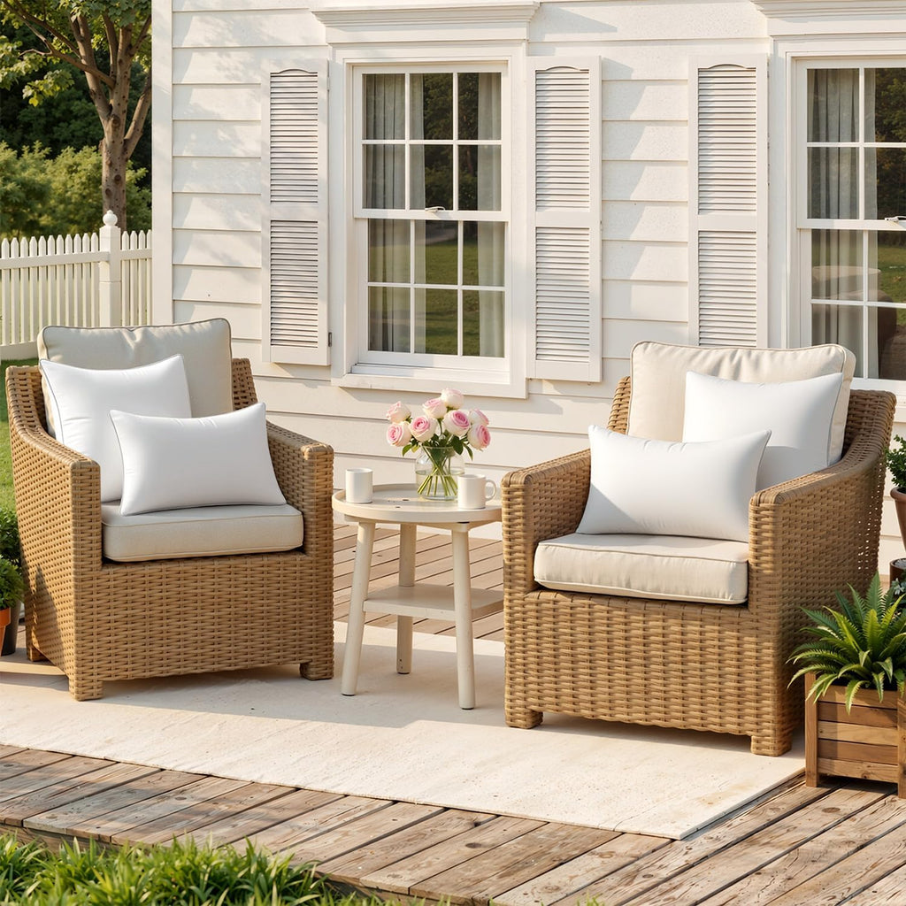 18x18 Outdoor Square Pillow Inserts Sofa Garden - Set of 2