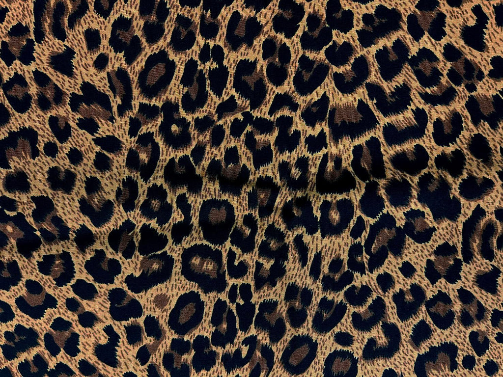 44 Inch Brown Color Leopard Pattern Animal Cheetah Tiger Print 100% Cotton Fabric for Patchwork Needlework DIY