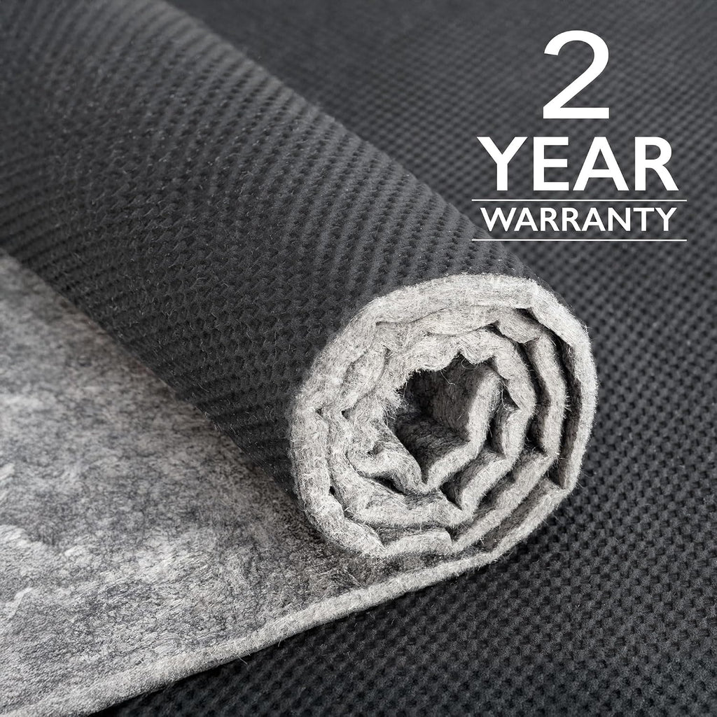 Dual Surface - 5'x7' - 1/4" Thick - Felt + Rubber - Non-Slip Backing Rug Pad - Safe for All Floors - Set of 35