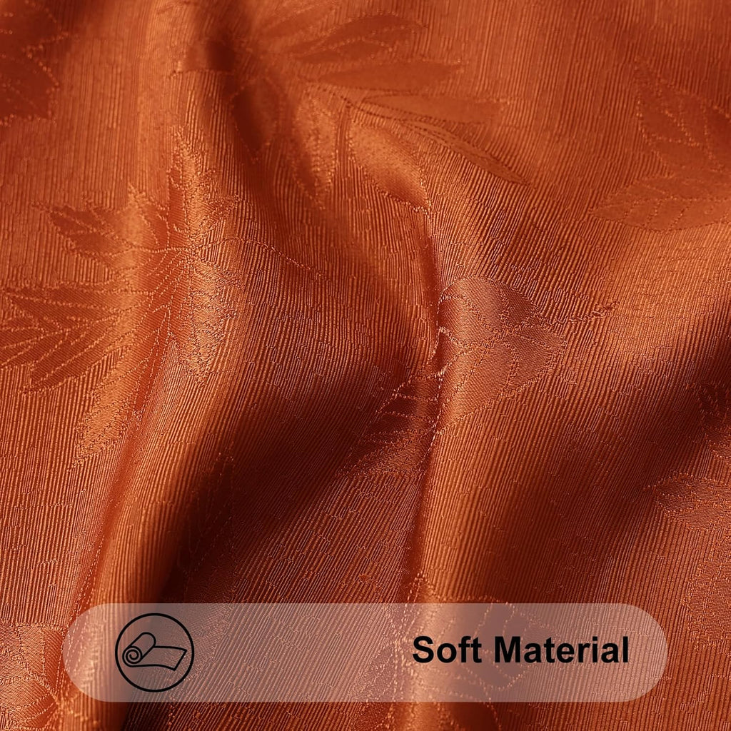 Rectangle Tablecloth, 60x84 Inch Waterproof Damask Table Cloth, Leaves Patterns Fabric Jacquard Tabl