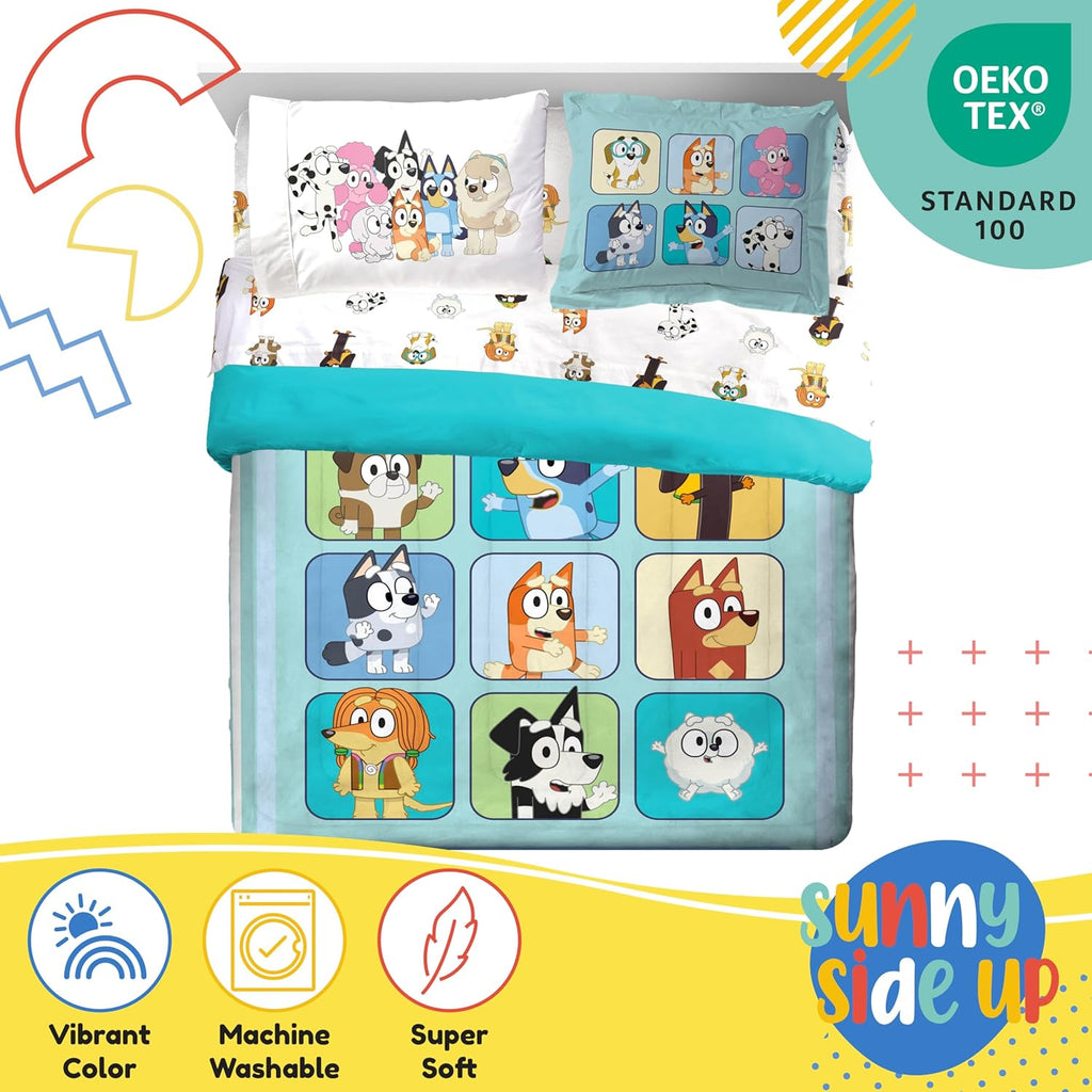 Friends Comforter Set - 7 Piece Kids Bedding Includes Comforter, Sheets & Pillow Cover - Super Soft