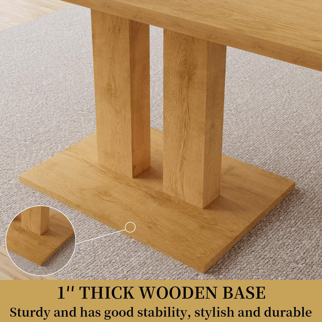 Modern Dining Table, 46'' Oak Table