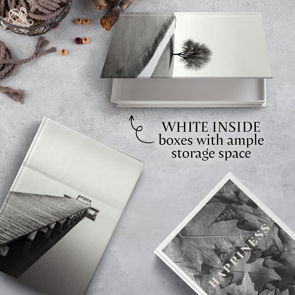 3 Pieces Fake Coffee Table Books Decor, Decorative Books with Hidden Storage, Aesthetic Bookshelf Decor , with unique