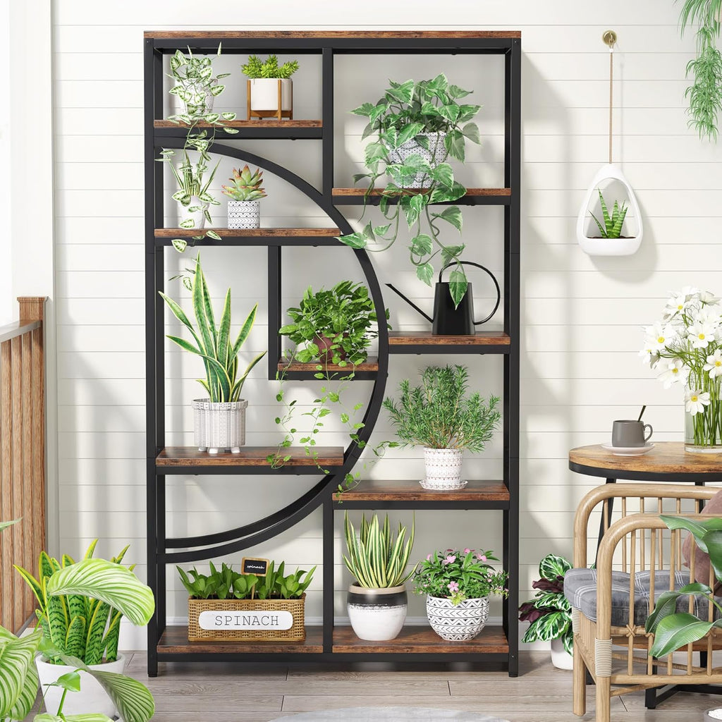 Bookshelf, Industrial 5 Tier Etagere Bookcase