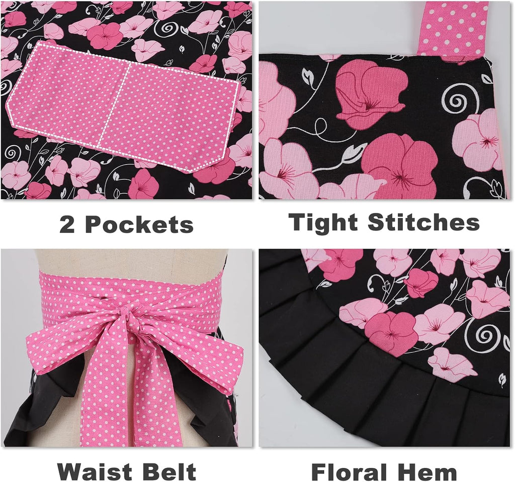 Kitchen Aprons for Women,Heavy Duty Aprons for Cooking, Baking, BBQ and Gardening