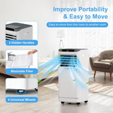 10,000 BTU Portable Air Conditioners for Room Up to 450 Sq.Ft, 4-in-1 Portable AC Unit, Heater