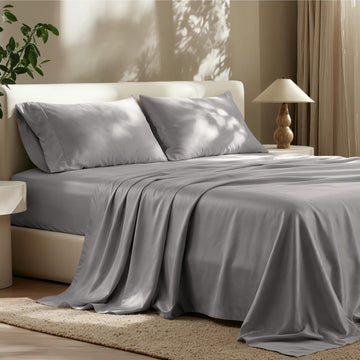 Lyocell Tencel Sheet Set (Full, Light Grey)