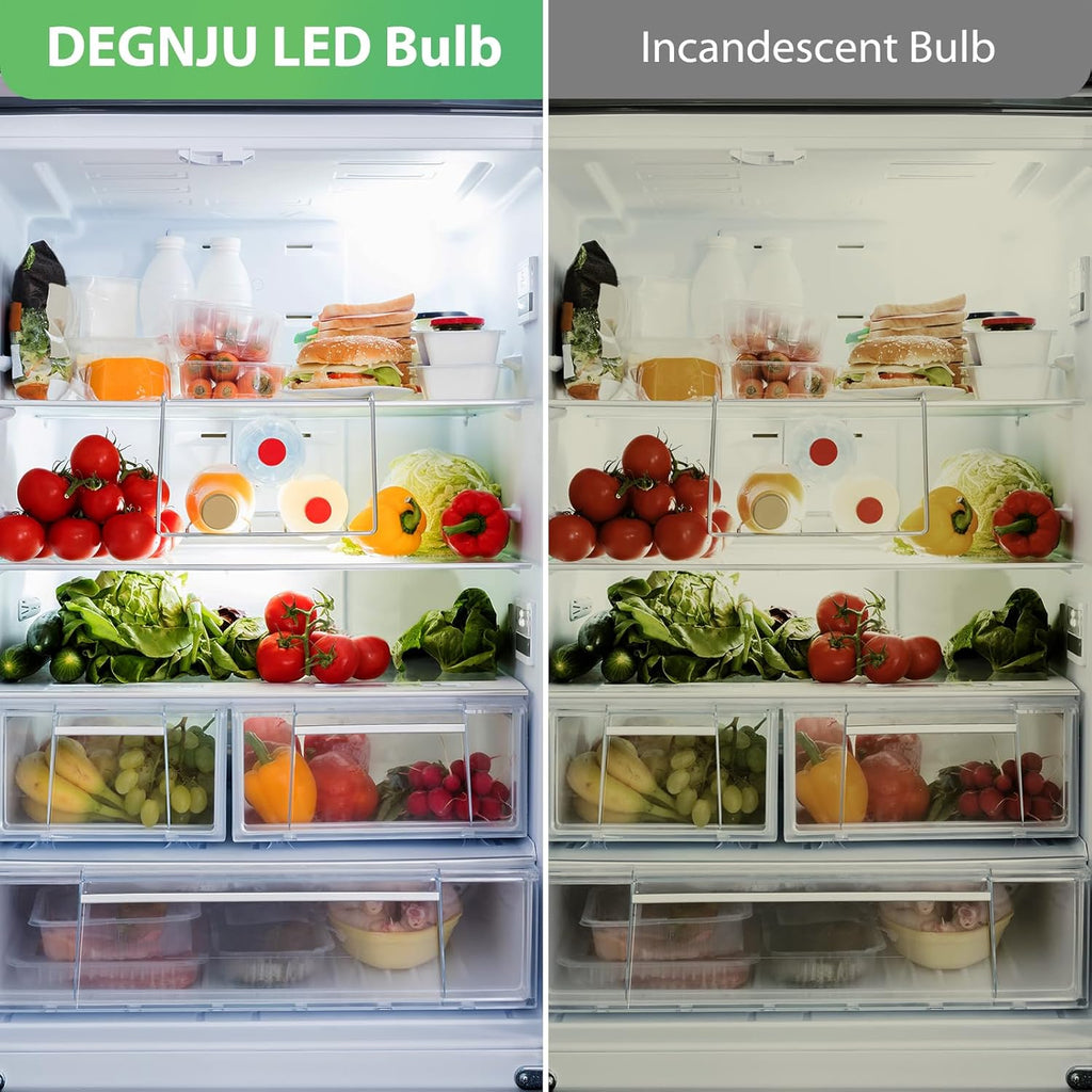LED Refrigerator Light Bulb, 40 Watt Equivalent, 120V, Fridge Light Bulb 5000K Daylight White, A15 Appliance Bulb (2 Pack)