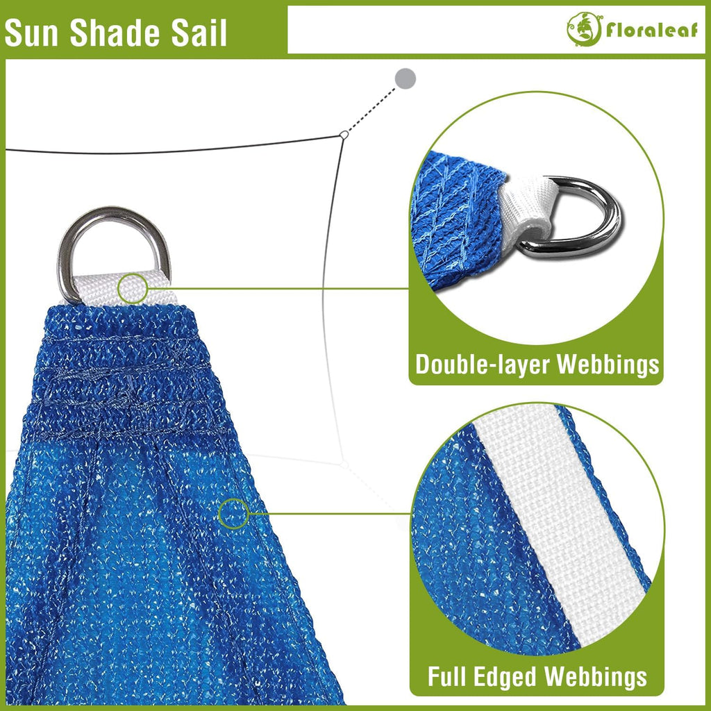 Sun Shade Sail 10' x 12' Rectangle Canopy UV Block Sunshade Permeable Sunlight Shelter Backyard Lawn Garden Outdoor