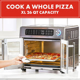 Extra Large French Door Air Fryer Toaster Oven Combo, 24 Cooking Functions and Digital Controls, 7 Accessories