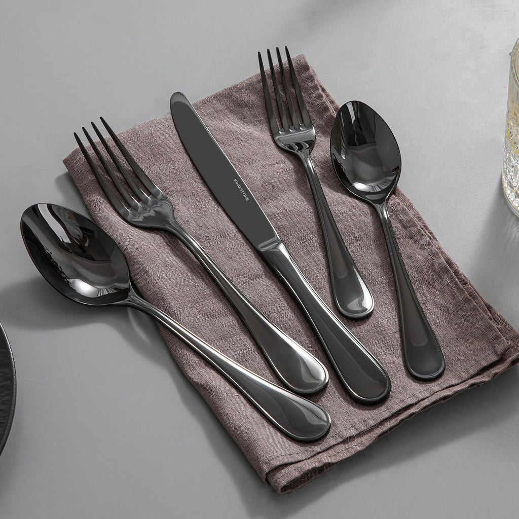 20-Piece Teardrop Silverware Set for 4, 18/10 Stainless Steel Flatware Set
