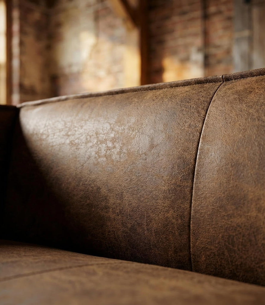 83.3" Mid Century Modern Sofa, Luxury French Mixed Fabric Couch with Tight Back, Square Armrest Lounge Sofas