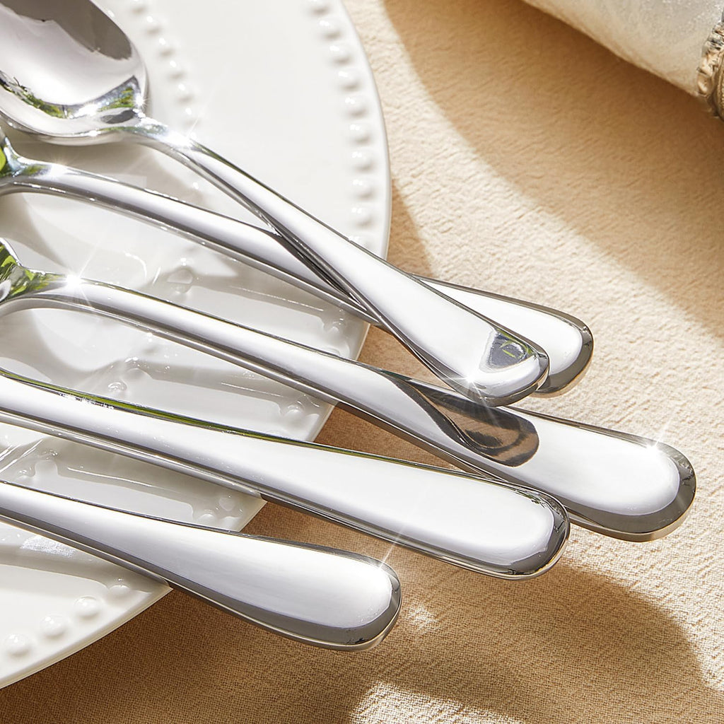 45 Pieces Silverware Set for 8, Premium Stainless Steel Flatware Set with Serving Utensils