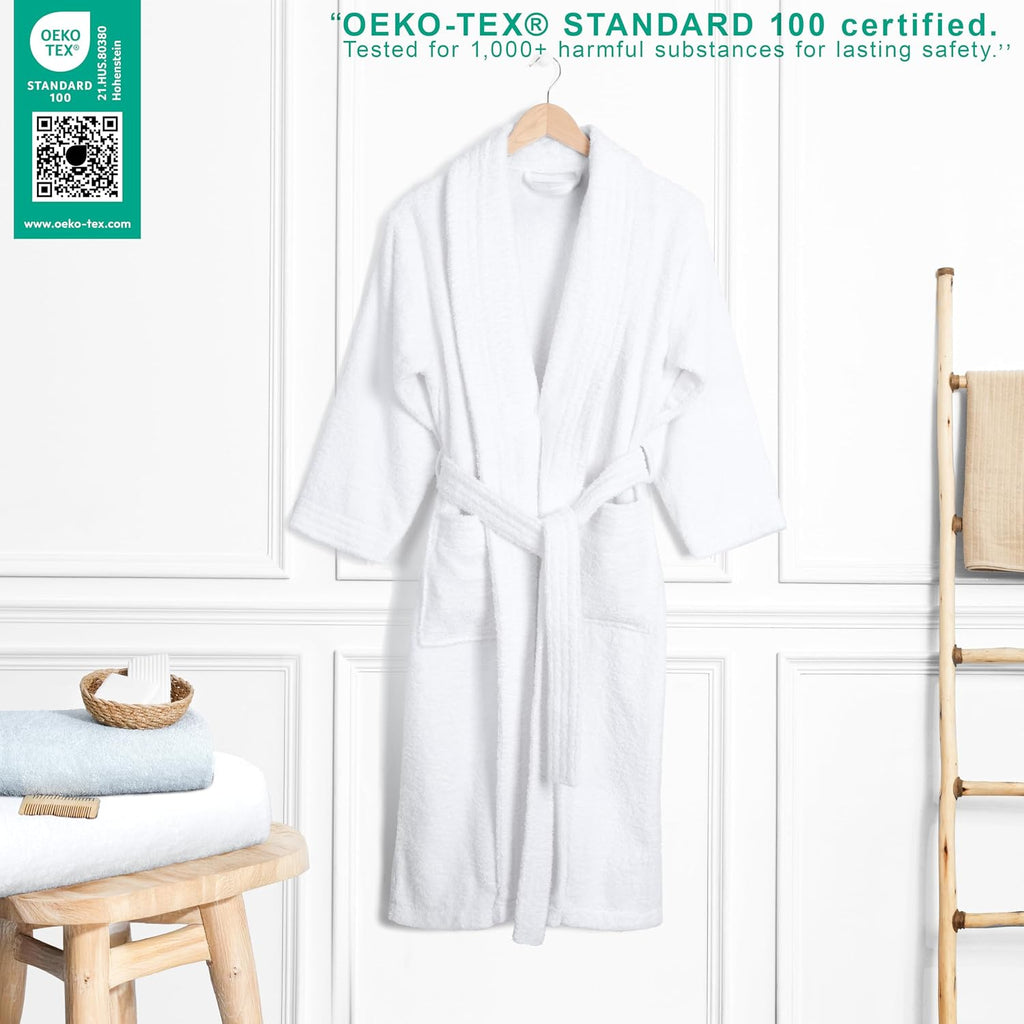 Women's 100% Cotton Terry Bathrobe - Soft, Absorbent, Quick Dry Turkish Robes for Women Quality Housecoat
