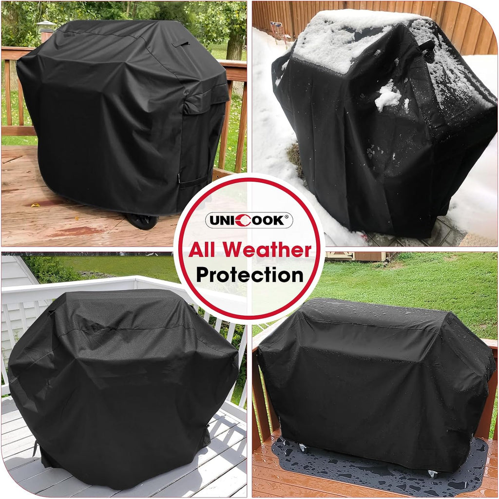 Grill Cover 55 Inch for Outdoor Grill, Heavy Duty, Waterproof, Fade Resistant, BBQ Cover with Handles/Straps/Air