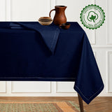 Tablecloth 60x84 Inches - 100% Cotton, Durable, Wrinkle-Free, Machine Washable Table Cover, Banquets