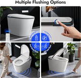 Elongated Smart Toilet With Bidet Built-in, Auto Open/Close Lid, Soft-Closed Heated Seat