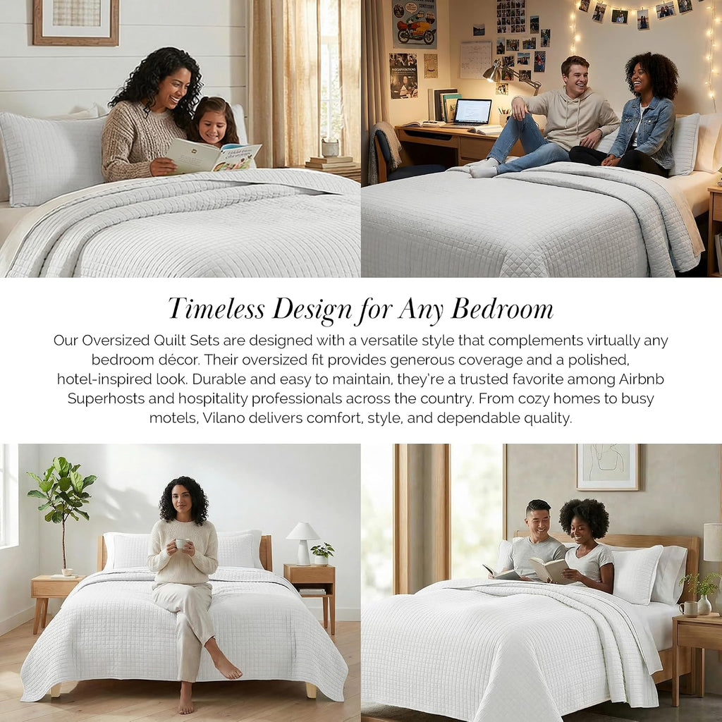 White Quilt Bedding Set, Lightweight Bedding Quilts Bedspread, Coverlet, Quilted Coverlet Bed Spread