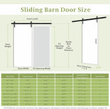 30in X 84in Sliding Barn Door, MDF, with Waterproof Surface, DIY Assemble, Pre-drilled Barn Door Sla