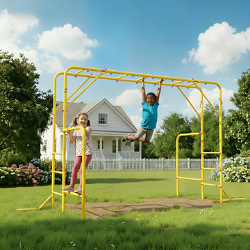 Outdoor Monkey Bars for Kids, Steel Playground Equipment for Backyard